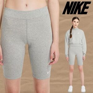 SOLD!! Nike Mid-Rise Biker Shorts Tight Fit Short Length Heather Gray